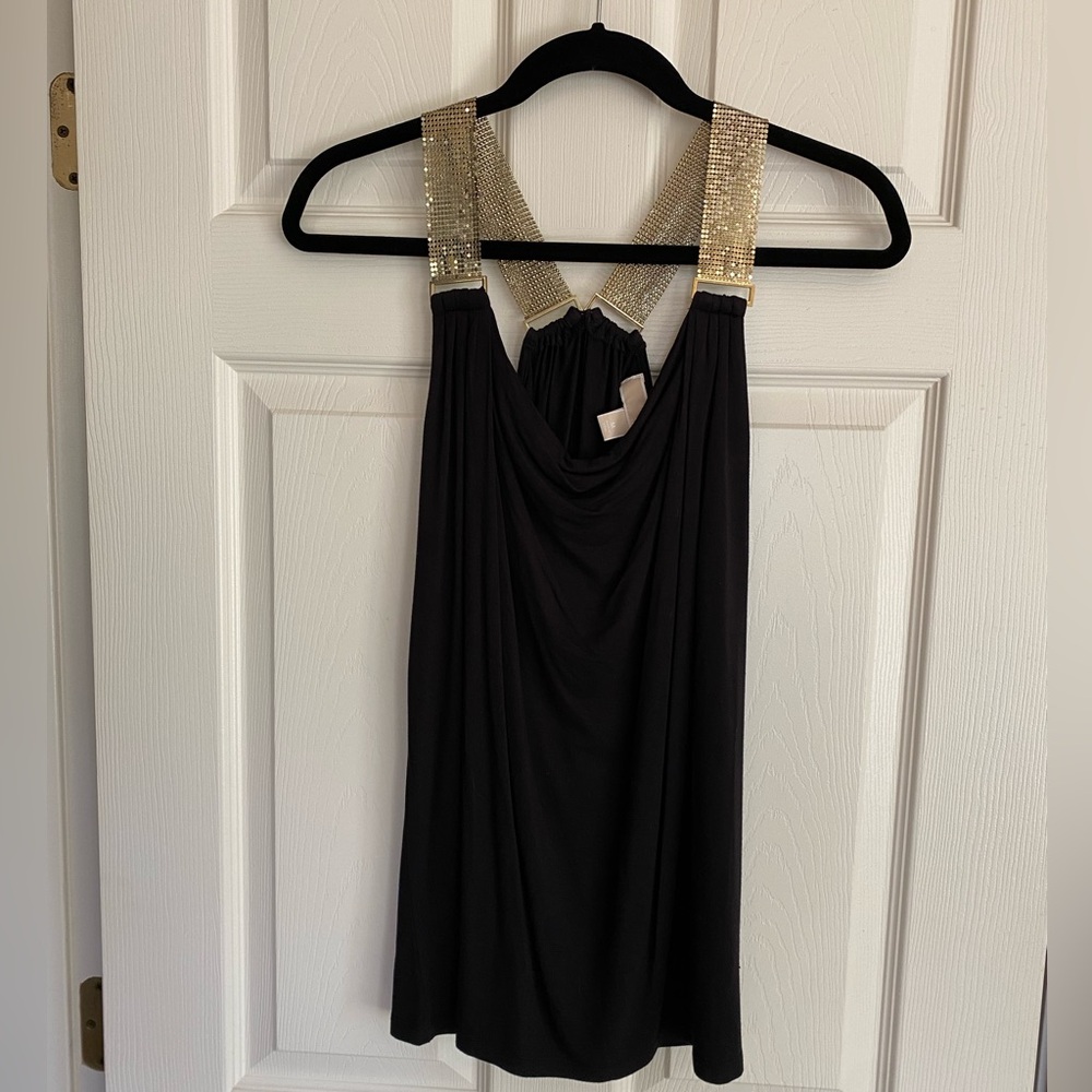 Rare Vintage Michael Kors gold mesh strap tank size Medium